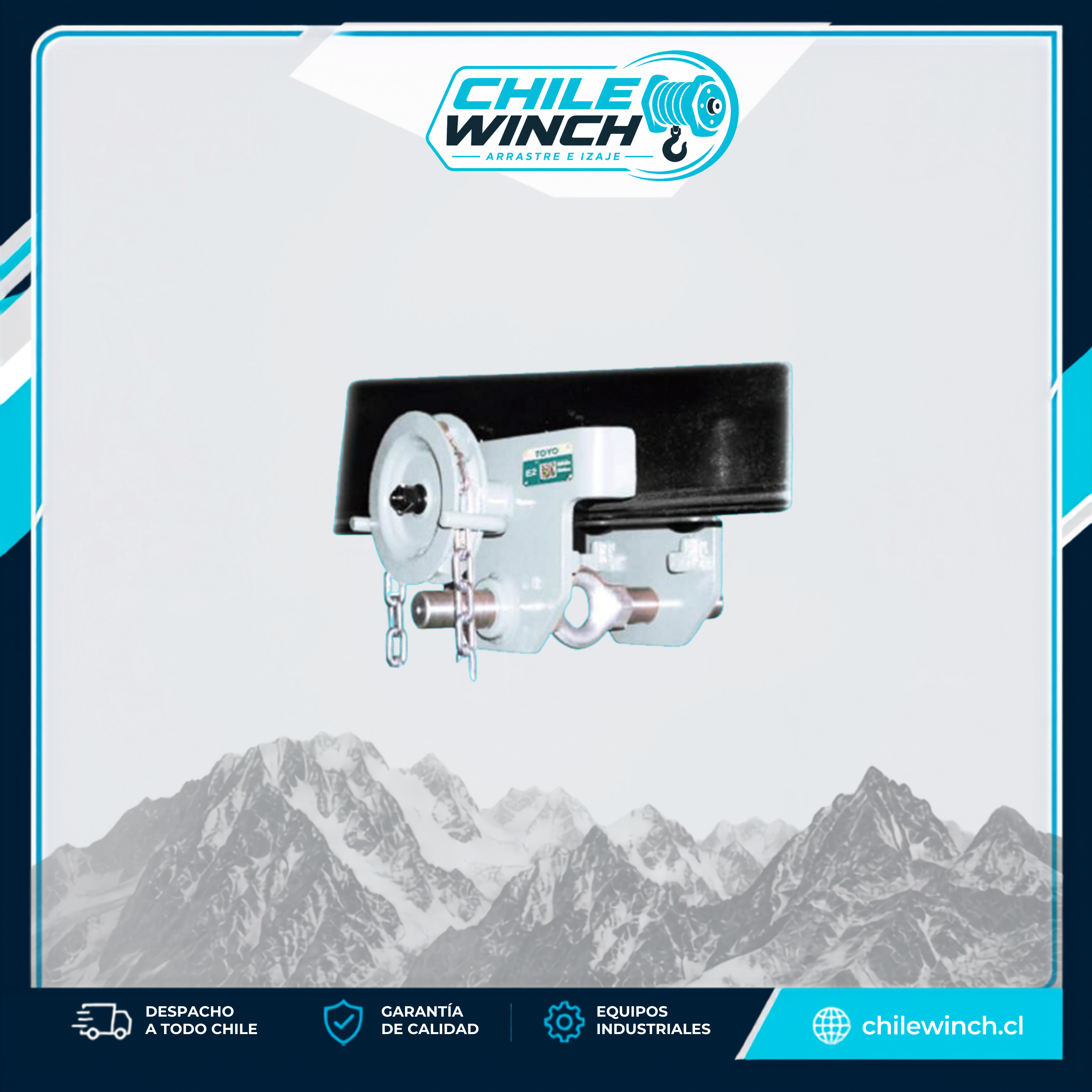 Carro Manual con Cadena TOYO GCL-C 3 Toneladas para Viga – Ancho Ajustable 74 a 220 mm