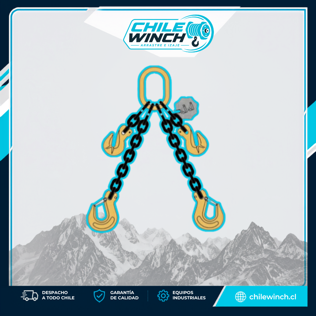 Eslinga de Cadena TOYO G80 de 2 Ramales – 10 Toneladas × 5 m