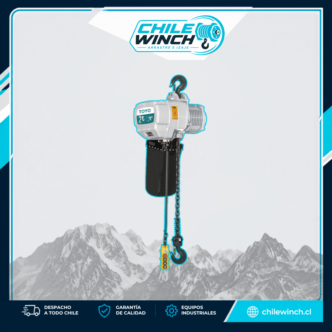 Polipasto Eléctrico de Cadena TOYO TY1-5F Trifásico 5 Toneladas – Tipo Fijo
