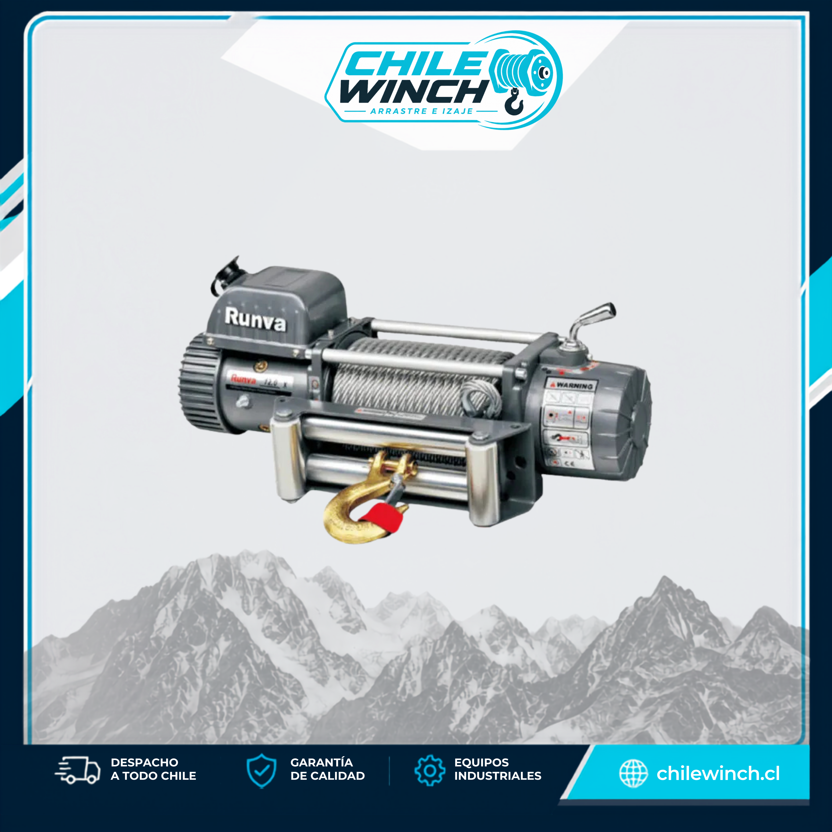 Winche Eléctrico RUNVA 12.000 Libras 12v