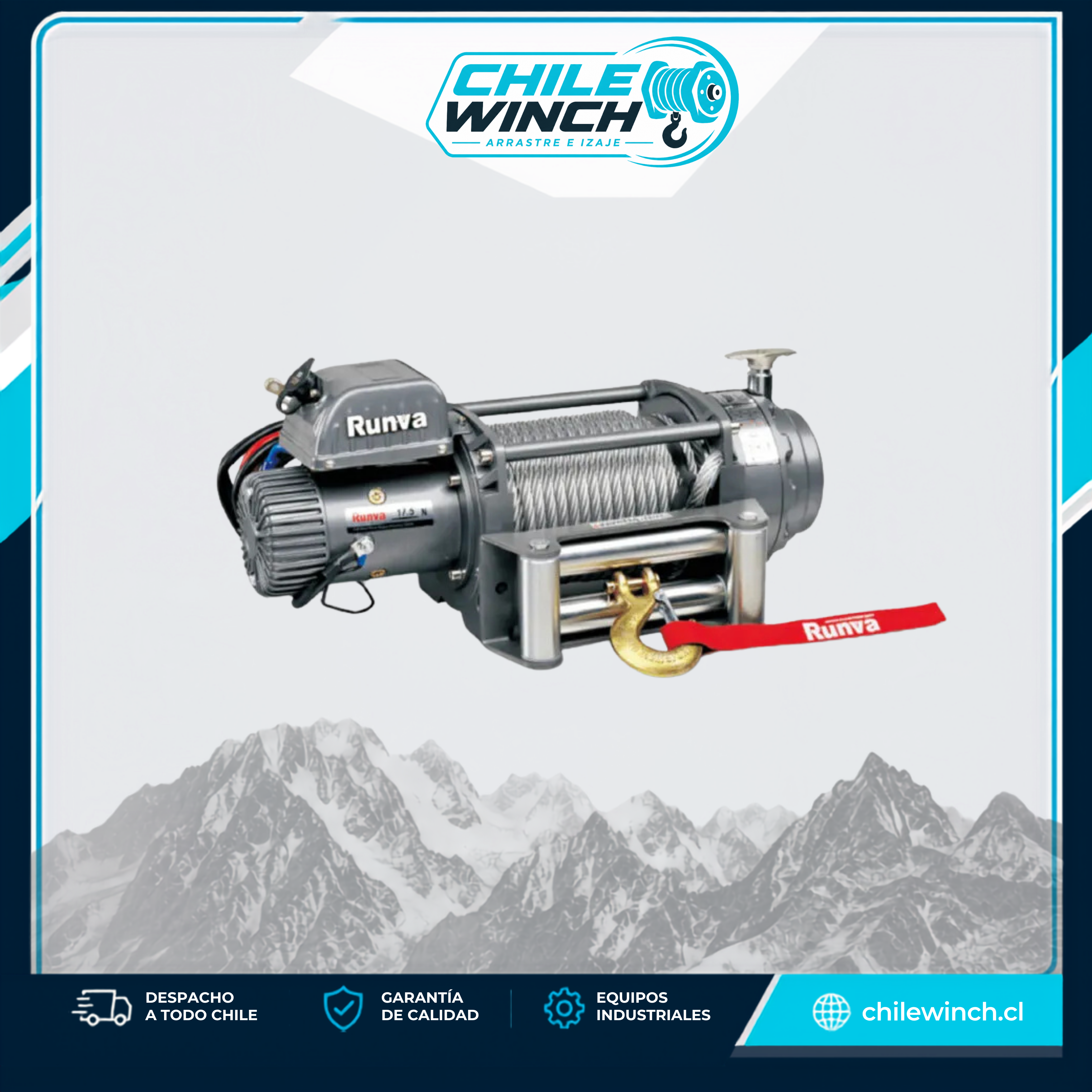 Winche Eléctrico RUNVA 20.000 Libras 24v